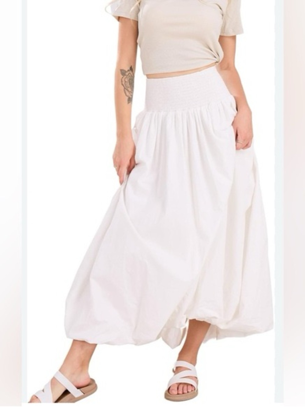 Emerson Lang Bubble-Hem Skirt